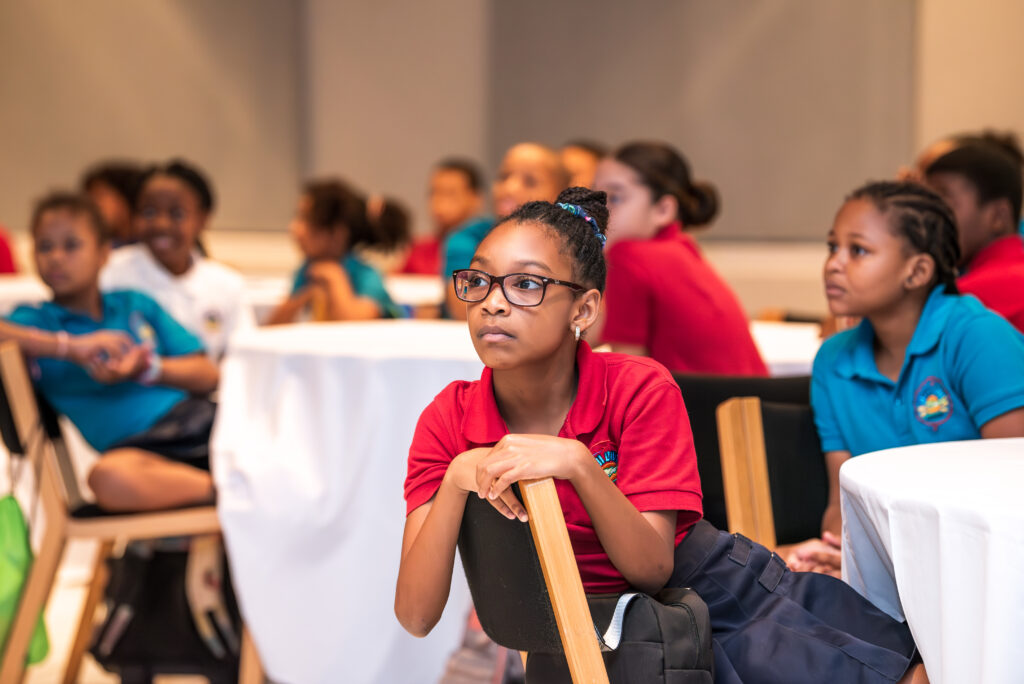 Young student following the BRANCH Coral Foundation workshop